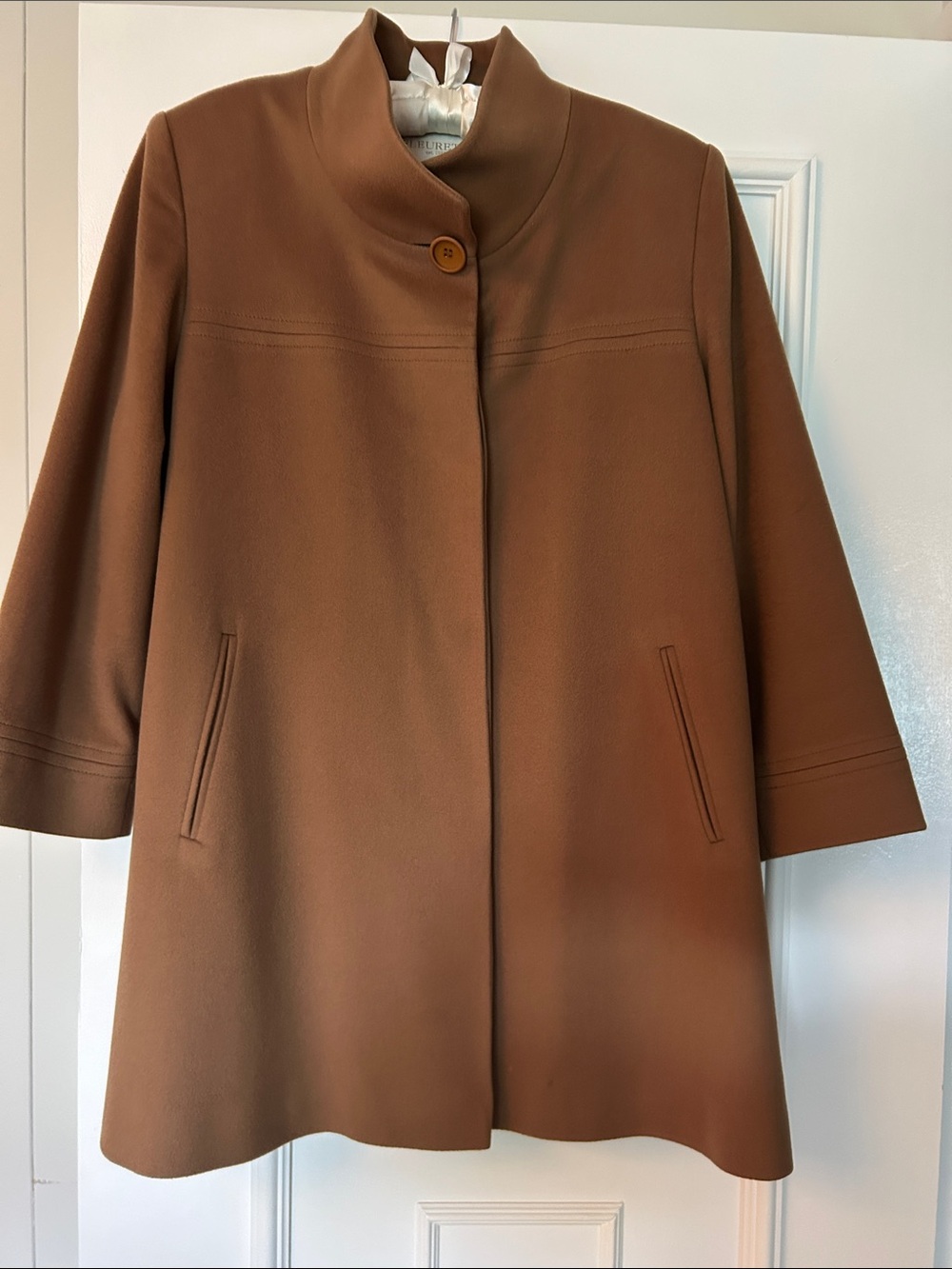 Vintage Fleurette Camel Swing Coat